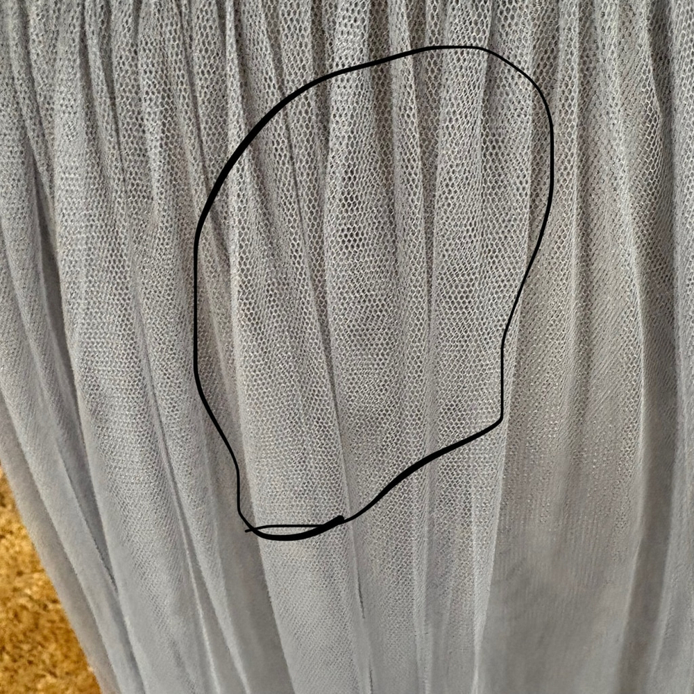 Jenny Yoo Gray Tulle Midi Skirt Size 0 - Picture 6 of 7